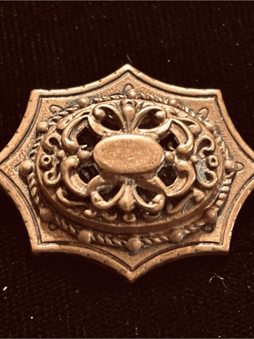 Antique brass brooch